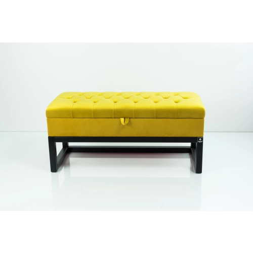 Kufer Pikowany CHESTERFIELD Cytrynowa Żółcień / Model QD-2 Rozmiary od 50 cm do 200 cm