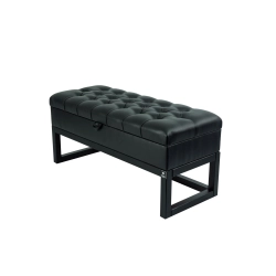 Kufer Pikowany CHESTERFIELD Ekoskóra Czarna / Model QD-2 Rozmiary od 50 cm do 200 cm