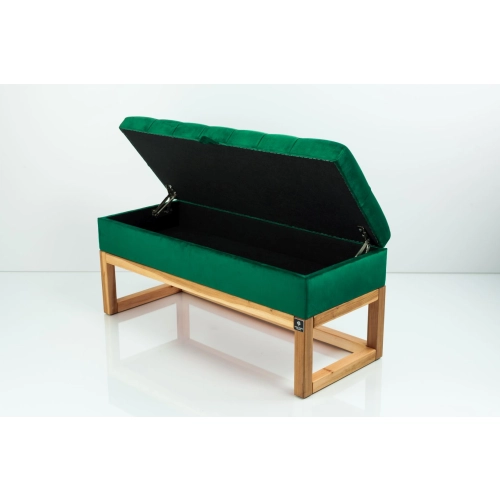 Kufer Pikowany CHESTERFIELD  Butelkowa Zieleń / Model QD-2 Rozmiary od 50 cm do 200 cm