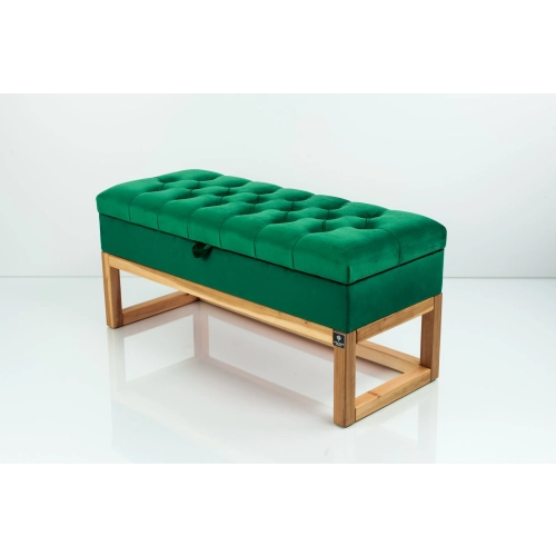 Kufer Pikowany CHESTERFIELD  Butelkowa Zieleń / Model QD-2 Rozmiary od 50 cm do 200 cm