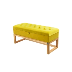 Kufer Pikowany CHESTERFIELD Cytrynowa Żółcień / Model QD-2 Rozmiary od 50 cm do 200 cm