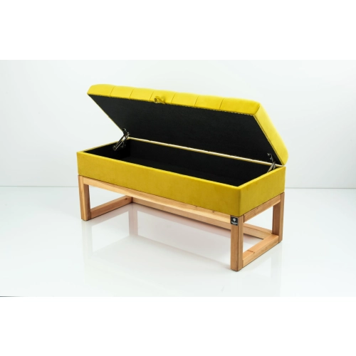 Kufer Pikowany CHESTERFIELD Cytrynowa Żółcień / Model QD-2 Rozmiary od 50 cm do 200 cm