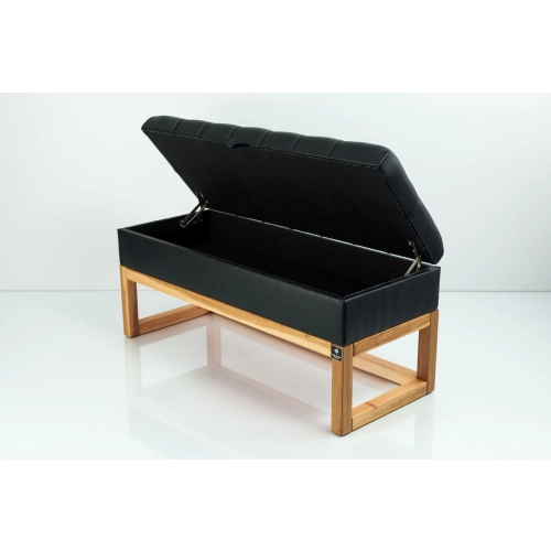 Kufer Pikowany CHESTERFIELD Ekoskóra Czarna / Model QD-2 Rozmiary od 50 cm do 200 cm