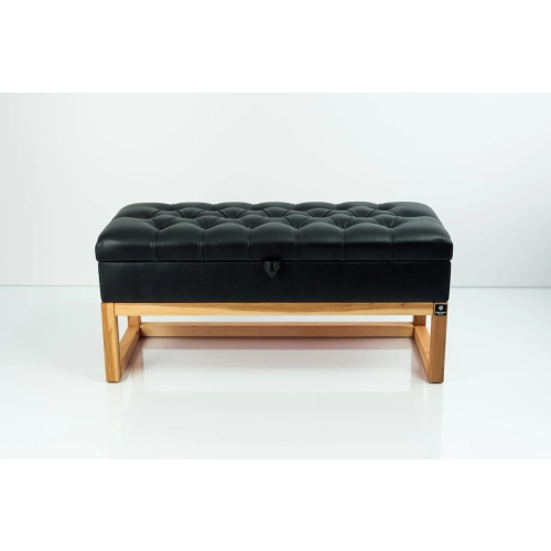 Kufer Pikowany CHESTERFIELD Ekoskóra Czarna / Model QD-2 Rozmiary od 50 cm do 200 cm