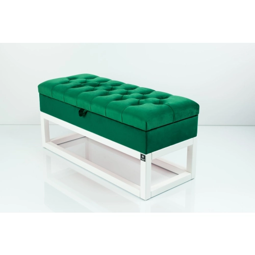 Kufer Pikowany CHESTERFIELD  Butelkowa Zieleń / Model QD-3 Rozmiary od 50 cm do 200 cm