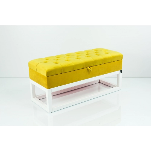 Kufer Pikowany CHESTERFIELD Cytrynowa Żółcień / Model QD-3 Rozmiary od 50 cm do 200 cm