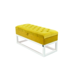 Kufer Pikowany CHESTERFIELD Cytrynowa Żółcień / Model QD-3 Rozmiary od 50 cm do 200 cm