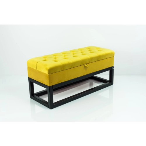 Kufer Pikowany CHESTERFIELD Cytrynowa Żółcień / Model QD-3 Rozmiary od 50 cm do 200 cm