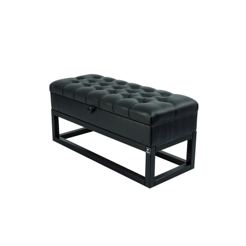 Kufer Pikowany CHESTERFIELD Ekoskóra Czarna / Model QD-3 Rozmiary od 50 cm do 200 cm