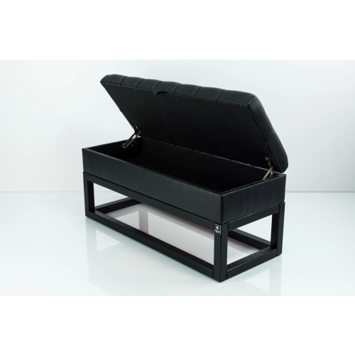 Kufer Pikowany CHESTERFIELD Ekoskóra Czarna / Model QD-3 Rozmiary od 50 cm do 200 cm