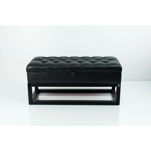 Kufer Pikowany CHESTERFIELD Ekoskóra Czarna / Model QD-3 Rozmiary od 50 cm do 200 cm