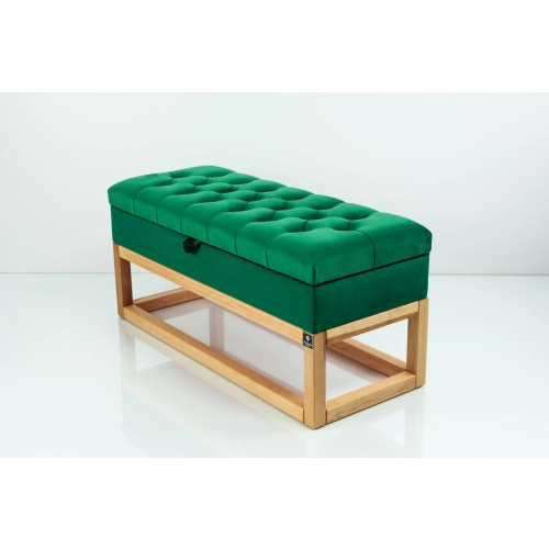 Kufer Pikowany CHESTERFIELD  Butelkowa Zieleń / Model QD-3 Rozmiary od 50 cm do 200 cm