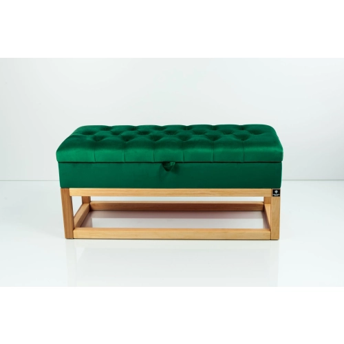 Kufer Pikowany CHESTERFIELD  Butelkowa Zieleń / Model QD-3 Rozmiary od 50 cm do 200 cm