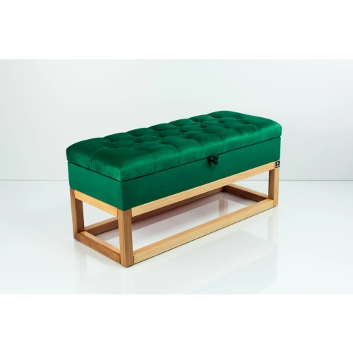 Kufer Pikowany CHESTERFIELD  Butelkowa Zieleń / Model QD-3 Rozmiary od 50 cm do 200 cm