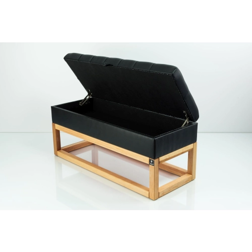 Kufer Pikowany CHESTERFIELD Ekoskóra Czarna / Model QD-3 Rozmiary od 50 cm do 200 cm