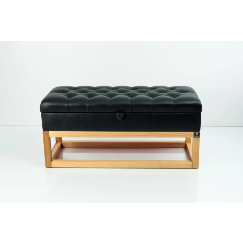 Kufer Pikowany CHESTERFIELD Ekoskóra Czarna / Model QD-3 Rozmiary od 50 cm do 200 cm