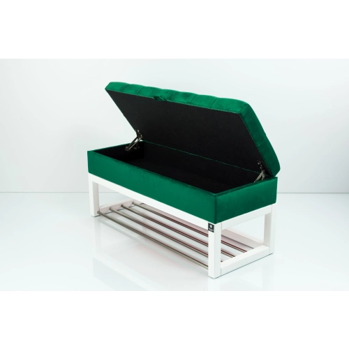 Kufer Pikowany CHESTERFIELD  Butelkowa Zieleń / Model QD-4 Rozmiary od 50 cm do 200 cm