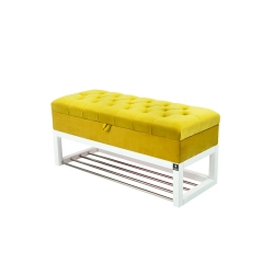 Kufer Pikowany CHESTERFIELD Cytrynowa Żółcień / Model QD-4 Rozmiary od 50 cm do 200 cm