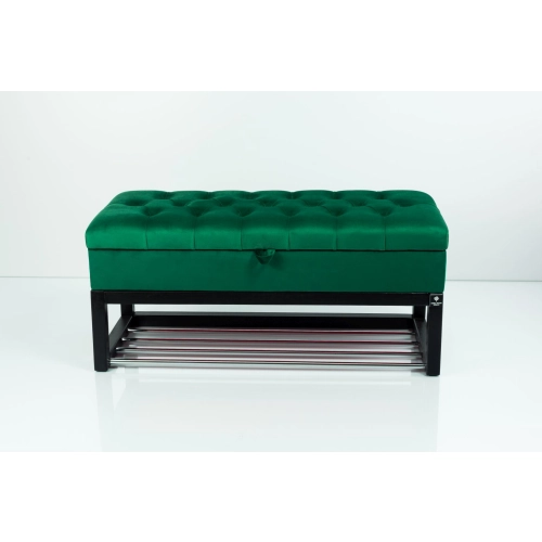 Kufer Pikowany CHESTERFIELD  Butelkowa Zieleń / Model QD-4 Rozmiary od 50 cm do 200 cm