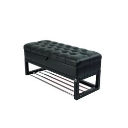 Kufer Pikowany CHESTERFIELD Ekoskóra Czarna / Model QD-4 Rozmiary od 50 cm do 200 cm