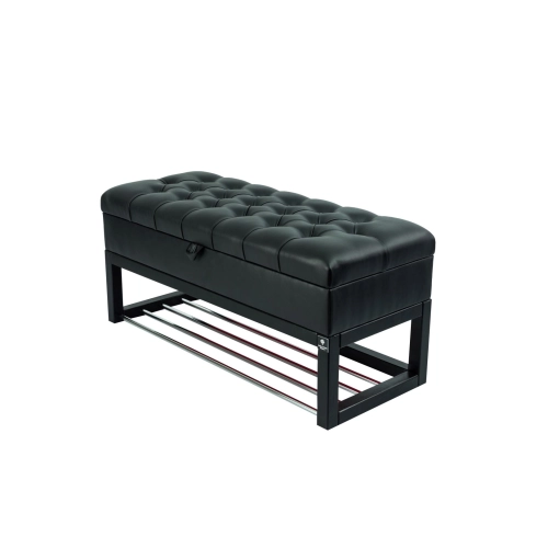 Kufer Pikowany CHESTERFIELD Ekoskóra Czarna / Model QD-4 Rozmiary od 50 cm do 200 cm