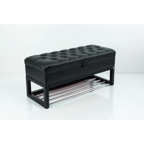 Kufer Pikowany CHESTERFIELD Ekoskóra Czarna / Model QD-4 Rozmiary od 50 cm do 200 cm