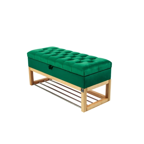 Kufer Pikowany CHESTERFIELD  Butelkowa Zieleń / Model QD-4 Rozmiary od 50 cm do 200 cm