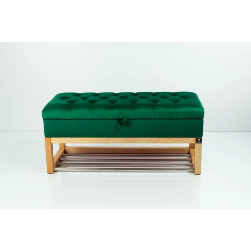 Kufer Pikowany CHESTERFIELD  Butelkowa Zieleń / Model QD-4 Rozmiary od 50 cm do 200 cm