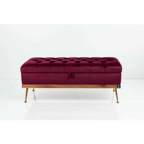 Kufer Pikowany CHESTERFIELD Bordo / Model QD-5 Rozmiary od 50 cm do 140 cm