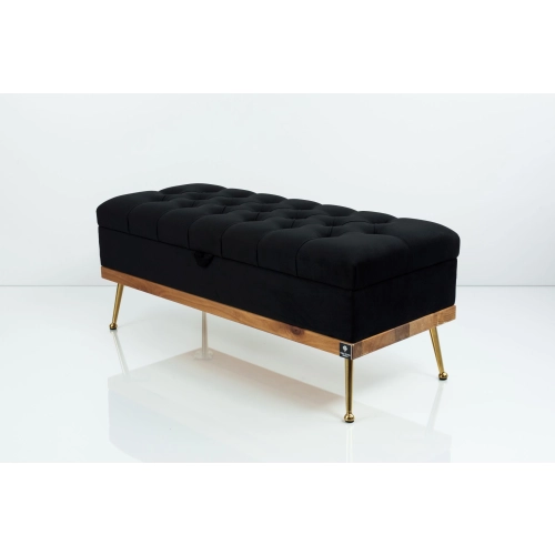 Kufer Pikowany CHESTERFIELD Czarny / Model QD-5 Rozmiary od 50 cm do 140 cm