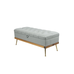 Kufer Pikowany CHESTERFIELD Ekoskóra Popielata / Model QD-5 Rozmiary od 50 cm do 140 cm