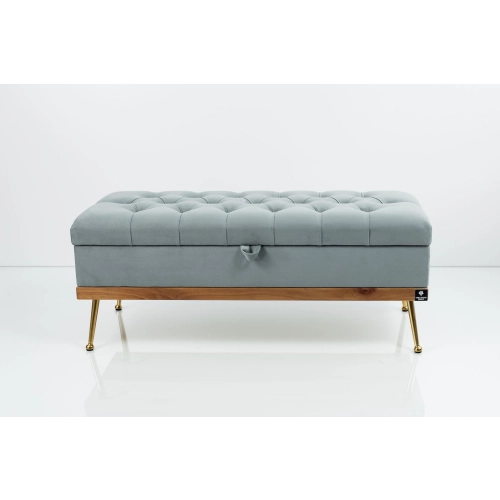 Kufer Pikowany CHESTERFIELD Popiel / Model QD-5 Rozmiary od 50 cm do 140 cm