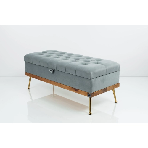 Kufer Pikowany CHESTERFIELD Popiel / Model QD-5 Rozmiary od 50 cm do 140 cm