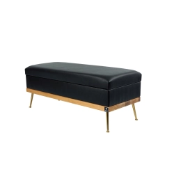 Kufer Tapicerowany Ekoskóra Czarny / Model QD-6 Rozmiary od 50 cm do 140 cm