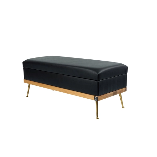 Kufer Tapicerowany Ekoskóra Czarny / Model QD-6 Rozmiary od 50 cm do 140 cm