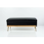 Kufer Tapicerowany Ekoskóra Czarny / Model QD-6 Rozmiary od 50 cm do 140 cm