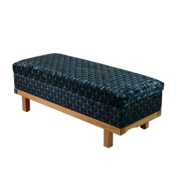 Kufer Tapicerowany Wachlarze Artdeco 02 / Model QD-8 Rozmiary od 50 cm do 200 cm