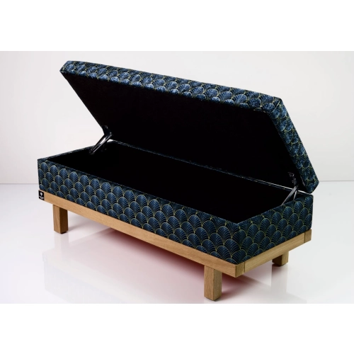 Kufer Tapicerowany Wachlarze Artdeco 02 / Model QD-8 Rozmiary od 50 cm do 200 cm