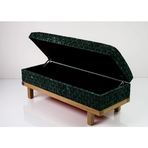 Kufer Tapicerowany Wachlarze Artdeco 03 / Model QD-8 Rozmiary od 50 cm do 200 cm