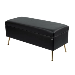 Kufer Tapicerowany Czarna Ekoskóra / Model QG-1 Rozmiary od 50 cm do 200 cm