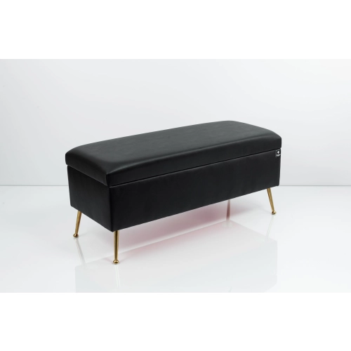 Kufer Tapicerowany Czarna Ekoskóra / Model QG-1 Rozmiary od 50 cm do 200 cm