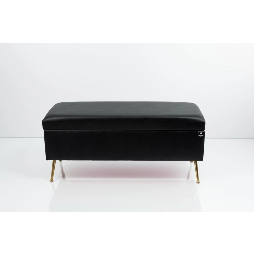 Kufer Tapicerowany Czarna Ekoskóra / Model QG-1 Rozmiary od 50 cm do 200 cm