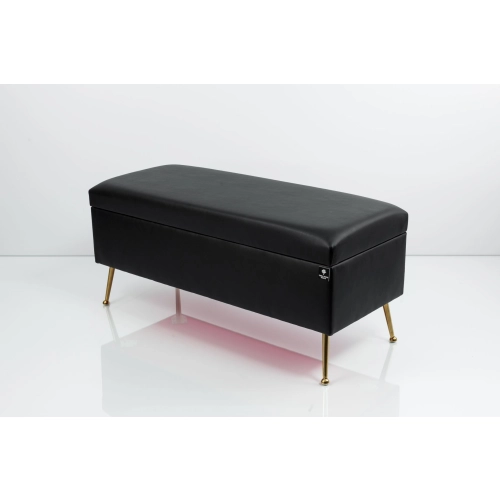 Kufer Tapicerowany Czarna Ekoskóra / Model QG-1 Rozmiary od 50 cm do 200 cm