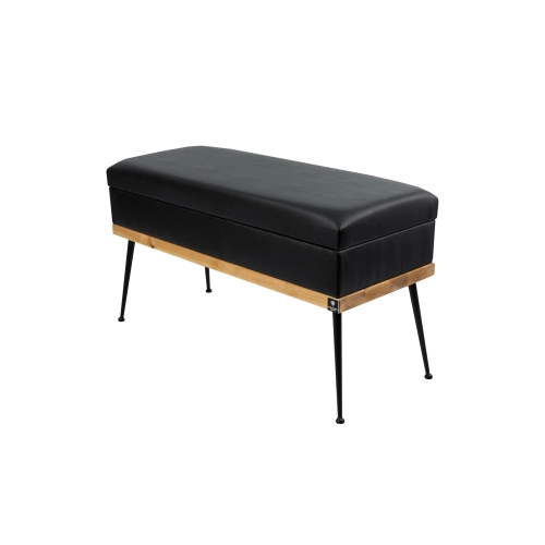 Kufer Tapicerowany Ekoskóra Czarny / Model QG-3 Rozmiary od 50 cm do 140 cm