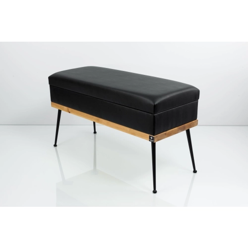 Kufer Tapicerowany Ekoskóra Czarny / Model QG-3 Rozmiary od 50 cm do 140 cm