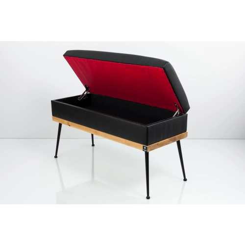 Kufer Tapicerowany Ekoskóra Czarny / Model QG-3 Rozmiary od 50 cm do 140 cm