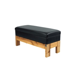 Kufer Tapicerowany Ekoskóra Czarna / Model QG-1 Rozmiary od 50 cm do 200 cm