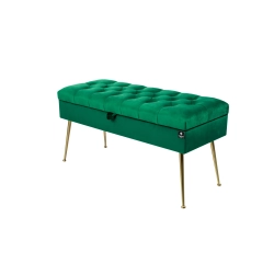 Kufer Pikowany CHESTERFIELD  Butelkowa Zieleń / Model QM-1 Rozmiary od 50 cm do 140 cm