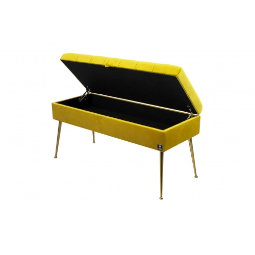 Kufer Pikowany CHESTERFIELD Cytrynowa Żółcień / Model QM-1 Rozmiary od 50 cm do 140 cm