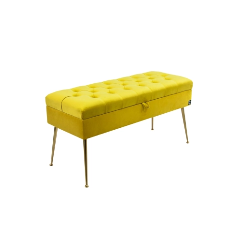 Kufer Pikowany CHESTERFIELD Cytrynowa Żółcień / Model QM-1 Rozmiary od 50 cm do 140 cm